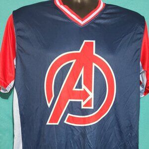 Blue/Red Marvel Avengers T-Shirt, Size XL